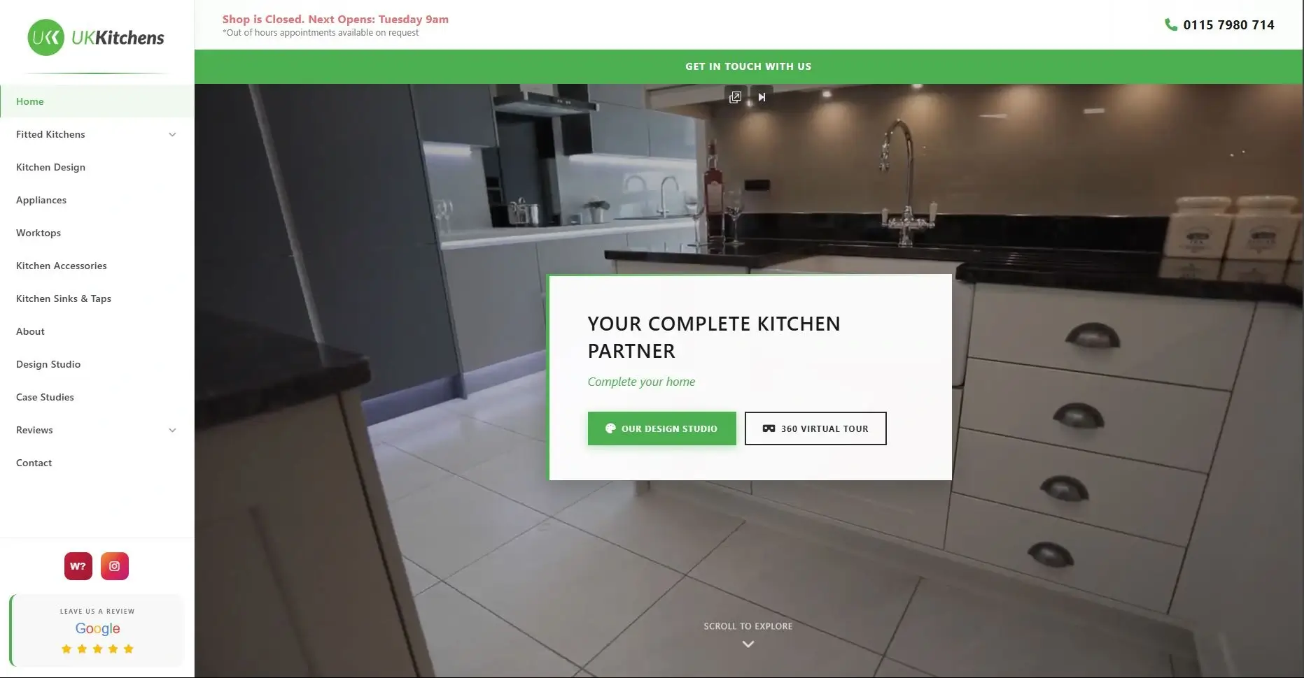UK Kitchens website preview